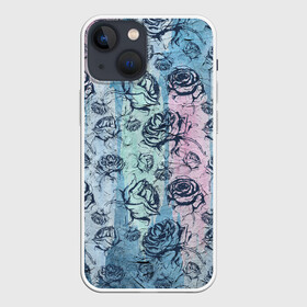 Чехол для iPhone 13 mini с принтом Темные розы   в стиле Гранж в Петрозаводске,  |  | grunge | вампирский | гранж | графика | графический | потертый | розочки | розы | темные | темный | цветочки | цветы