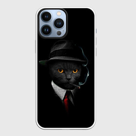 Чехол для iPhone 13 Pro Max с принтом НУАРНЫЙ КОТ в Петрозаводске,  |  | animal | cat | dark | detective | nuar | police | triller | детектив | звери | кот | котэ | кошки | нуар | триллер