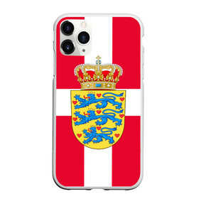 Чехол для iPhone 11 Pro матовый с принтом Дания | Герб и флаг Дании в Петрозаводске, Силикон |  | герб | дании | дания | корона | лев | львы | сердца | сердце | флаг | щит