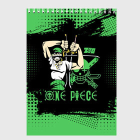 Скетчбук с принтом Ророноа Зоро лого One Piece в Петрозаводске, 100% бумага
 | 48 листов, плотность листов — 100 г/м2, плотность картонной обложки — 250 г/м2. Листы скреплены сверху удобной пружинной спиралью | Тематика изображения на принте: anime | manga | one piece | zoro roronoa | аниме | большой куш | ван пис | великий флот | вон пис | зородзюро | король пиратов | манга | мечник | охотник за головами | охотник на пиратов | пират