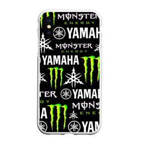 Чехол для iPhone XS Max матовый с принтом YAMAHA X MONSTER / SPORT в Петрозаводске, Силикон | Область печати: задняя сторона чехла, без боковых панелей | monster energy | motorcycle | yamaha | yzf r6 | байк | байкер | зеленый | монстер | мотоспорт | мототехника | мотоцикл | мотоциклист | скутер | энергетик. | ямаха