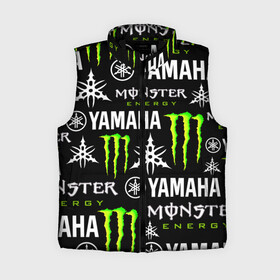 Женский жилет утепленный 3D с принтом YAMAHA X MONSTER  SPORT в Петрозаводске,  |  | monster energy | motorcycle | yamaha | yzf r6 | байк | байкер | зеленый | монстер | мотоспорт | мототехника | мотоцикл | мотоциклист | скутер | энергетик. | ямаха