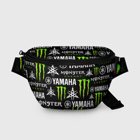 Поясная сумка 3D с принтом YAMAHA X MONSTER / SPORT в Петрозаводске, 100% полиэстер | плотная ткань, ремень с регулируемой длиной, внутри несколько карманов для мелочей, основное отделение и карман с обратной стороны сумки застегиваются на молнию | monster energy | motorcycle | yamaha | yzf r6 | байк | байкер | зеленый | монстер | мотоспорт | мототехника | мотоцикл | мотоциклист | скутер | энергетик. | ямаха