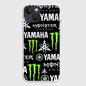 Чехол для iPhone 13 с принтом YAMAHA X MONSTER   SPORT в Петрозаводске,  |  | Тематика изображения на принте: monster energy | motorcycle | yamaha | yzf r6 | байк | байкер | зеленый | монстер | мотоспорт | мототехника | мотоцикл | мотоциклист | скутер | энергетик. | ямаха