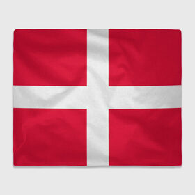 Плед 3D с принтом Дания | Флаг Дании в Петрозаводске, 100% полиэстер | закругленные углы, все края обработаны. Ткань не мнется и не растягивается | белый | герб | государство | дании | дания | знак | красный | крест | линии | символика | страна | флаг