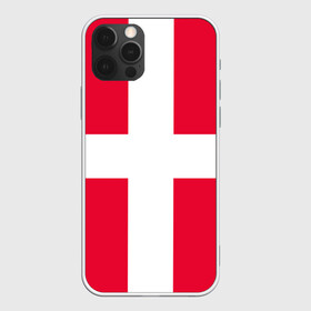 Чехол для iPhone 12 Pro Max с принтом Дания | Флаг Дании в Петрозаводске, Силикон |  | белый | герб | государство | дании | дания | знак | красный | крест | линии | символика | страна | флаг