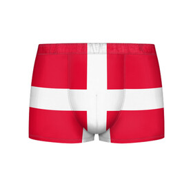 Мужские трусы 3D с принтом Дания | Флаг Дании в Петрозаводске, 50% хлопок, 50% полиэстер | классическая посадка, на поясе мягкая тканевая резинка | белый | герб | государство | дании | дания | знак | красный | крест | линии | символика | страна | флаг