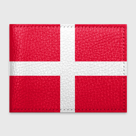 Обложка для студенческого билета с принтом Дания | Флаг Дании в Петрозаводске, натуральная кожа | Размер: 11*8 см; Печать на всей внешней стороне | белый | герб | государство | дании | дания | знак | красный | крест | линии | символика | страна | флаг