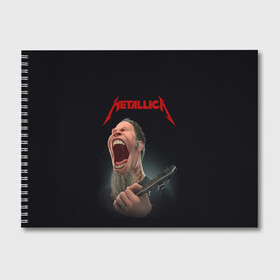 Альбом для рисования с принтом James Alan Hetfield | METALLICA (Z) в Петрозаводске, 100% бумага
 | матовая бумага, плотность 200 мг. | Тематика изображения на принте: james alan hetfield | kurt kobein | metallica | rock | джеймс хэтфилд | курт кобейн | металика | металлика | рок | супер звезда