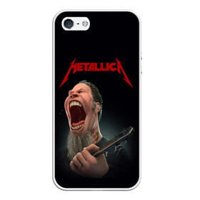 Чехол для iPhone 5/5S матовый с принтом James Alan Hetfield | METALLICA (Z) в Петрозаводске, Силикон | Область печати: задняя сторона чехла, без боковых панелей | james alan hetfield | kurt kobein | metallica | rock | джеймс хэтфилд | курт кобейн | металика | металлика | рок | супер звезда