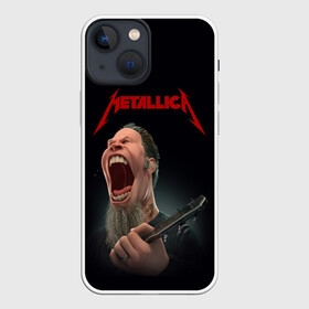 Чехол для iPhone 13 mini с принтом James Alan Hetfield | METALLICA (Z) в Петрозаводске,  |  | james alan hetfield | kurt kobein | metallica | rock | джеймс хэтфилд | курт кобейн | металика | металлика | рок | супер звезда