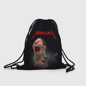 Рюкзак-мешок 3D с принтом James Alan Hetfield | METALLICA (Z) в Петрозаводске, 100% полиэстер | плотность ткани — 200 г/м2, размер — 35 х 45 см; лямки — толстые шнурки, застежка на шнуровке, без карманов и подкладки | james alan hetfield | kurt kobein | metallica | rock | джеймс хэтфилд | курт кобейн | металика | металлика | рок | супер звезда