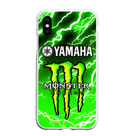 Чехол для iPhone XS Max матовый с принтом YAMAHA X MONSTER / SPORT в Петрозаводске, Силикон | Область печати: задняя сторона чехла, без боковых панелей | Тематика изображения на принте: monster energy | motorcycle | yamaha | yzf r6 | байк | байкер | зеленый | монстер | мотоспорт | мототехника | мотоцикл | мотоциклист | скутер | энергетик. | ямаха