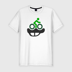 Мужская футболка хлопок Slim с принтом Осовбодите город в Петрозаводске, 92% хлопок, 8% лайкра | приталенный силуэт, круглый вырез ворота, длина до линии бедра, короткий рукав | велосипед | город | пробки | транспорт | экология