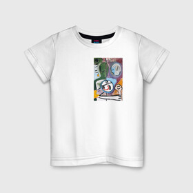 Детская футболка хлопок с принтом Картина#16, малая, Ческидов А. в Петрозаводске, 100% хлопок | круглый вырез горловины, полуприлегающий силуэт, длина до линии бедер | абстракция | живопись | искусство | картина | робот | человек | ческидов