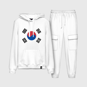 Женский костюм хлопок (с толстовкой) с принтом Корея | Корейский флаг в Петрозаводске,  |  | буква | герб | знак | иероглифы | корейский | корейский флаг | корея | символ | символы | флаг | флаг кореи | эмблема | эмблемма
