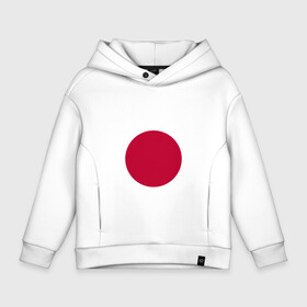 Детское худи Oversize хлопок с принтом Япония | Японский флаг в Петрозаводске, френч-терри — 70% хлопок, 30% полиэстер. Мягкий теплый начес внутри —100% хлопок | боковые карманы, эластичные манжеты и нижняя кромка, капюшон на магнитной кнопке | буква | герб | знак | печать императора | символ | символы | флаг | флаг японии | эмблема | эмблемма | япония | японский флаг