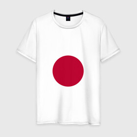 Мужская футболка хлопок с принтом Япония | Японский флаг в Петрозаводске, 100% хлопок | прямой крой, круглый вырез горловины, длина до линии бедер, слегка спущенное плечо. | буква | герб | знак | печать императора | символ | символы | флаг | флаг японии | эмблема | эмблемма | япония | японский флаг