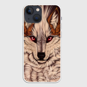 Чехол для iPhone 13 mini с принтом Красивая Волчица в Петрозаводске,  |  | волк | волчица | дикий зверь | зверь | красивая волчица | рисунок