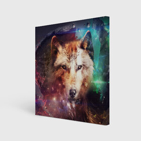 Холст квадратный с принтом Грозный Волк в Петрозаводске, 100% ПВХ |  | волк | грозный волк | дикий зверь | зверь | рисунок | хищник