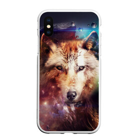 Чехол для iPhone XS Max матовый с принтом Грозный Волк в Петрозаводске, Силикон | Область печати: задняя сторона чехла, без боковых панелей | волк | грозный волк | дикий зверь | зверь | рисунок | хищник