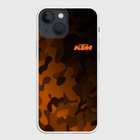 Чехол для iPhone 13 mini с принтом KTM | КТМ CAMO RACING в Петрозаводске,  |  | enduro | ktm | moto | moto sport | motocycle | orange | sportmotorcycle | ктм | мото | мото спорт | мотоспорт | оранжевый | спорт мото