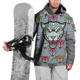 Накидка на куртку 3D с принтом Леопард в Петрозаводске, 100% полиэстер |  | leopard | panthera | барс | большая кошка | животные | звери | кошки | леопард | морды | пантера | паттерн | пятна | хищники