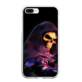 Чехол для iPhone 7Plus/8 Plus матовый с принтом Skeletor | Masters of the Universe (+спина)  (Z) в Петрозаводске, Силикон | Область печати: задняя сторона чехла, без боковых панелей | he man | logo | masters of the universe | she ra | skeletor | властелины вселенной | логип | лого | мульт | мультфильм | скелетор