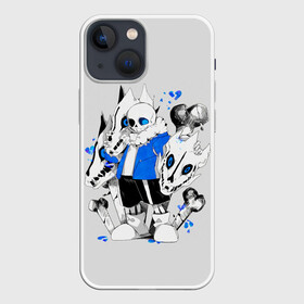 Чехол для iPhone 13 mini с принтом Санс и его мальчик в Петрозаводске,  |  | 8 bit | 8 бит | game | games | undertale | андертейл | андертэил | игра | игры | пиксели | пиксель | санс