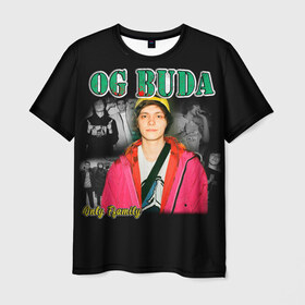 Мужская футболка 3D с принтом OG BUDA в Петрозаводске, 100% полиэфир | прямой крой, круглый вырез горловины, длина до линии бедер | Тематика изображения на принте: buda | og buda | ог буда | реп | репер