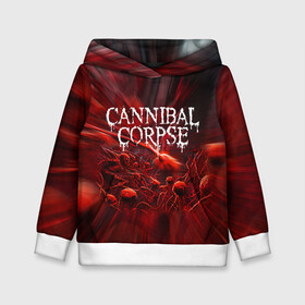 Детская толстовка 3D с принтом Blood Cannibal Corpse | Труп Каннибала (Z) в Петрозаводске, 100% полиэстер | двухслойный капюшон со шнурком для регулировки, мягкие манжеты на рукавах и по низу толстовки, спереди карман-кенгуру с мягким внутренним слоем | cannibal | cannibal corpse | corpse | death metal | deathgrind | алекс уэбстер | брутальный дэт метал | дэт метал | дэтграйнд | пол мазуркевич | роб барретт | труп каннибала