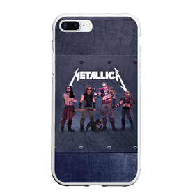 Чехол для iPhone 7Plus/8 Plus матовый с принтом METALLICA | ГРУППА МЕТАЛЛИКА (Z) в Петрозаводске, Силикон | Область печати: задняя сторона чехла, без боковых панелей | kurt kobein | metallica | rock | курт кобейн | металика | металлика | рок | супер звезда