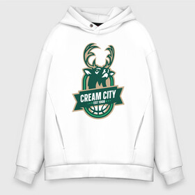 Мужское худи Oversize хлопок с принтом Cream City в Петрозаводске, френч-терри — 70% хлопок, 30% полиэстер. Мягкий теплый начес внутри —100% хлопок | боковые карманы, эластичные манжеты и нижняя кромка, капюшон на магнитной кнопке | Тематика изображения на принте: basketball | bucks | giannis | milwaukee | mvp | nba | ntetokounmpo | sport | streetball | адетокумбо | бакс | баскетбол | игра | милуоки | мяч | нба | олень | спорт | стритбол | тренер | чемпион | янис