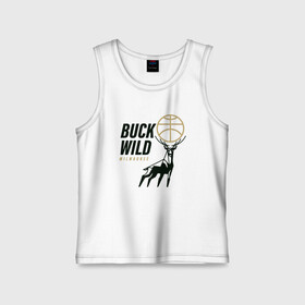 Детская майка хлопок с принтом Buck Wild в Петрозаводске,  |  | antetokounmpo | basketball | bucks | giannis | milwaukee | mvp | nba | sport | streetball | адетокумбо | бакс | баскетбол | игра | милуоки | мяч | нба | олень | спорт | стритбол | тренер | чемпион | янис