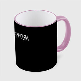 Кружка с полной запечаткой с принтом Phasmophobia logo в Петрозаводске, керамика | ёмкость 330 мл | Тематика изображения на принте: horror | phasmophobia | игра | пхасмафобия | пхасмофобия | фазмофобия | фасмофобия | хоррор