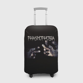 Чехол для чемодана 3D с принтом Phasmophobia в Петрозаводске, 86% полиэфир, 14% спандекс | двустороннее нанесение принта, прорези для ручек и колес | horror | phasmophobia | игра | пхасмафобия | пхасмофобия | руки | фазмофобия | фасмофобия | хоррор