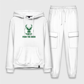 Мужской костюм хлопок с толстовкой с принтом Fear The Deer в Петрозаводске,  |  | antetokounmpo | basketball | bucks | giannis | milwaukee | mvp | nba | sport | streetball | адетокумбо | бакс | баскетбол | игра | милуоки | мяч | нба | олень | спорт | стритбол | тренер | чемпион | янис