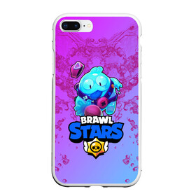 Чехол для iPhone 7Plus/8 Plus матовый с принтом BRAWL STARS SQUEAK: СКВИК. в Петрозаводске, Силикон | Область печати: задняя сторона чехла, без боковых панелей | brawl stars | leon | sally leon | shark | werewolf leon | акула | бравл старс | оборотень | сквик squeak