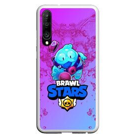 Чехол для Honor P30 с принтом BRAWL STARS SQUEAK: СКВИК. в Петрозаводске, Силикон | Область печати: задняя сторона чехла, без боковых панелей | brawl stars | leon | sally leon | shark | werewolf leon | акула | бравл старс | оборотень | сквик squeak