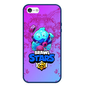 Чехол для iPhone 5/5S матовый с принтом BRAWL STARS SQUEAK: СКВИК. в Петрозаводске, Силикон | Область печати: задняя сторона чехла, без боковых панелей | brawl stars | leon | sally leon | shark | werewolf leon | акула | бравл старс | оборотень | сквик squeak