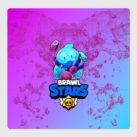 Магнитный плакат 3Х3 с принтом BRAWL STARS SQUEAK: СКВИК. в Петрозаводске, Полимерный материал с магнитным слоем | 9 деталей размером 9*9 см | brawl stars | leon | sally leon | shark | werewolf leon | акула | бравл старс | оборотень | сквик squeak