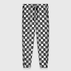 Женские брюки 3D с принтом ШАХМАТНАЯ КЛЕТКА В ГОРОШЕК в Петрозаводске, полиэстер 100% | прямой крой, два кармана без застежек по бокам, с мягкой трикотажной резинкой на поясе и по низу штанин. В поясе для дополнительного комфорта — широкие завязки | abstraction | geometry | hexagon | neon | paints | stripes | texture | triangle | абстракция | брызги | геометрия | горошек | клетки | краски | круги | кубы | неон | соты | текстура | шахматная доска