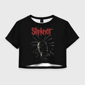 Женская футболка Crop-top 3D с принтом CRAIG JONES | SLIPKNOT (Z) в Петрозаводске, 100% полиэстер | круглая горловина, длина футболки до линии талии, рукава с отворотами | craig michael jones | rock | slipknot | крэг джонс | петля | рок | скользящий узел | слипкнот | тяжелый рок | удавка