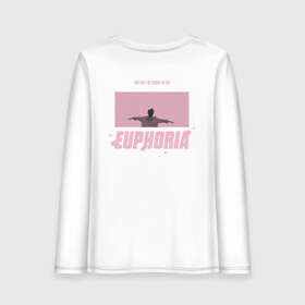 Женский лонгслив хлопок с принтом EUPHORIA | BTS | PINK Edition  в Петрозаводске, 100% хлопок |  | bighit | bts | butter | k pop | love yourself | music | битиэс | бойсбенд | бтс | кейпоп | корея | чимин | эйфория