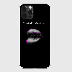 Чехол для iPhone 12 Pro с принтом Install Gentoo в Петрозаводске, силикон | область печати: задняя сторона чехла, без боковых панелей | distro | gentoo | linux | programmer | генту | дистибутив | линух | программистам