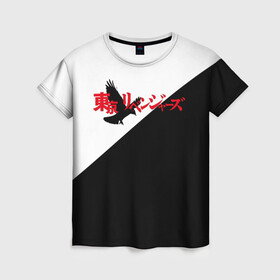 Женская футболка 3D с принтом Tokyo Revengers | Токийские Мстители | Logo (Z) в Петрозаводске, 100% полиэфир ( синтетическое хлопкоподобное полотно) | прямой крой, круглый вырез горловины, длина до линии бедер | anime | logo | tokyo revengers | аниме | анимэ | лого | логотип | токийские мстители | хинаты