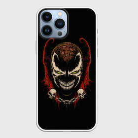 Чехол для iPhone 13 Pro Max с принтом Spawn профиль в Петрозаводске,  |  | al simmons | antihero | chain | comics | evil | hell | skull | smile | spawn | ад | антигерой | зло | комиксы | отродье | спаун | улыбка | цепь | череп | эл симмонс