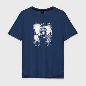Мужская футболка хлопок Oversize с принтом Wild Hunt в Петрозаводске, 100% хлопок | свободный крой, круглый ворот, “спинка” длиннее передней части | the witcher 3 | ведьмак | геральт | игра | монстр
