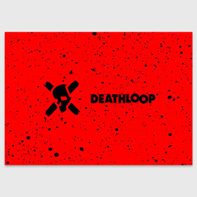 Поздравительная открытка с принтом Deathloop - Skull - Paint в Петрозаводске, 100% бумага | плотность бумаги 280 г/м2, матовая, на обратной стороне линовка и место для марки
 | death | deathloop | game | games | loop | paint | skull | брызги | дэслуп | дэт | дэтлуп | знак | игра | игры | краска | лого | луп | мертвая | пелтя | символ