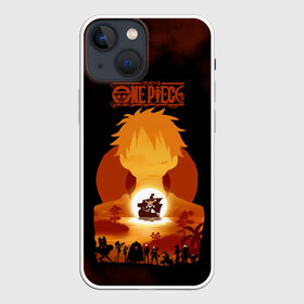 Чехол для iPhone 13 mini с принтом One Piece пираты Соломенной Шляпы в Петрозаводске,  |  | anime | manga | one piece | аниме | большой куш | ван пис | весёлый роджер | вон пис | король пиратов | логотип | манга | монки д. луффи | мугивары | перекрещённый костями | пират | пиратский флаг